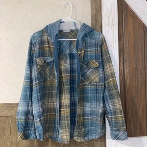 COLUMBIA JACKET- Large Unisex Lightweight BUTTON up Hooded Jacket